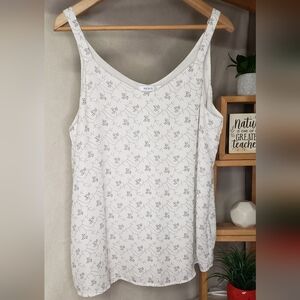 Ricki's Delicate Patterned White Tank Top